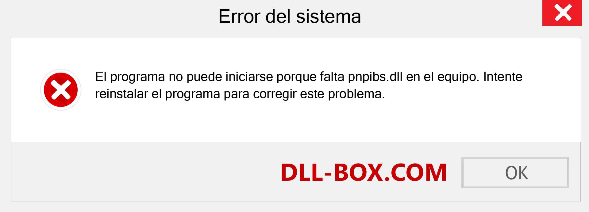 ¿Falta el archivo pnpibs.dll ?. Descargar para Windows 7, 8, 10 - Corregir pnpibs dll Missing Error en Windows, fotos, imágenes